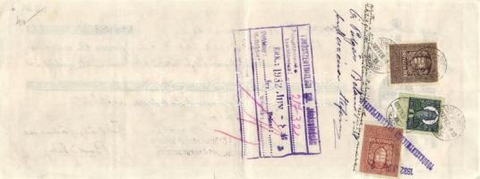 Budapest 1931-37. 8db klf Törökszentmiklóson Simontornyán, Szegeden kitöltött váltó, egyiken "É...