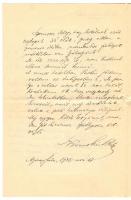 1942 Bernstein Béla főrabbi, történész Kedves Tanár Úr! megszólítású, személyes hangú levele, melybe...