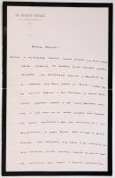 1905 Acsády Ignác történész saját kézzel írt levele testvérének Acsády Ilona költőnek és festőnek. 4 kézzel írt oldal fejléces levélpapíron