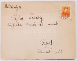 1937 Rózsaffy Dezső a Szépművészeti Múzeum igazgatóőrének halotti értesítője Lyka Károlynak elküldve