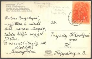 1938 Ferenczy Noémi saját kézzel írt képeslapja