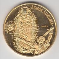 Lebó Ferenc (1960-) 1996. "A Honfoglalás emlékére - Emese álma / Álmos áldozata" aranyozott emlékérem (42,5mm) T:PP Dísztokban