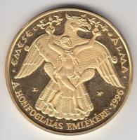 Lebó Ferenc (1960-) 1996. "A Honfoglalás emlékére - Emese álma / Álmos áldozata" aranyozot...