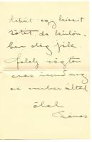 Tornyai János festőművész Kedves Öregem! megszólítású levele Lyka Károlynak 2 beírt lap