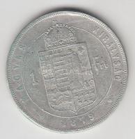 1879KB 1Ft Ag "Középcímer" T:3