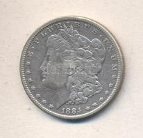 Amerikai Egyesült Államok 1884. 1$ Ag "Morgan" T:2-,3 USA 1884. Morgan Dollar Ag C:VF,F