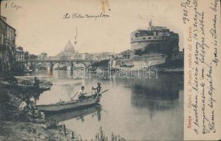 Roma St. Angelo castle from the Tiber