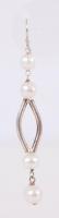 Ezüst (Ag) fülbevaló édesvízi tenyésztett gyöngyökkel / 
Silver earrings with freshwater cultured pe...