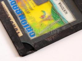 cca 1930 2db Orion rádiót reklámozó színes diakép (az egyik sérült), 8x8cm