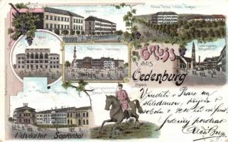 1899 Sopron laktanya, Kaszinó litho (EK)