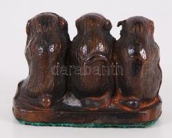 Bronz majmocskák, 5x3,5x2,5cm