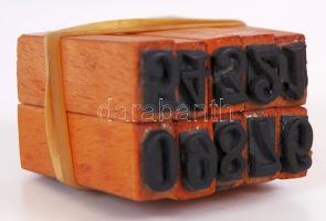 Ólom és gumi bélyegzők, összesen 21 db