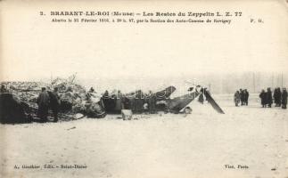 1916 Brabant-Le-Roi, the ruins of a Zeppelin