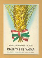 1959, 63. Országos mezőgazdasági kiállítás és vásár, ofszet plakát paszpartuban, 29×21 cm