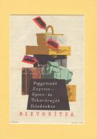 1959 biztosításra felhívó plakát, ofszet, paszpartuban, 29×21 cm