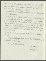 1934 Csetényi Imre tanár, író levele Mélyen tisztelt igazgató Úr! - megszólítással. A levélben Attil...