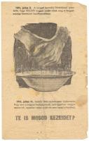 1944 Te is mosod kezeidet? Röplap a holokausztról, viseltes állapotban, 20×13 cm