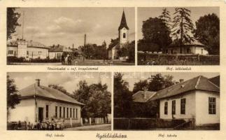 Nyékládháza Református iskola, templom és lelkészlak