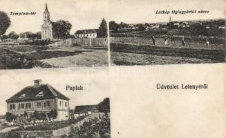 Letenye paplak, Templom tér