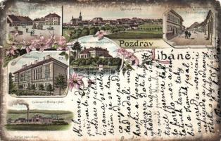 Libán D. Bloch sugar factory, litho (EM)