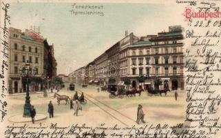 Budapest VI. Teréz körút litho (small tear)