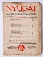 1938 Nyugat XXXI évf. 12 szám, viseltes állapotban