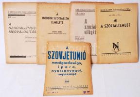 Cca 1937 Szocialista propaganda füzetek, összesen 5 db