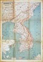 Cca 1950 Korea térkép 78×58 cm