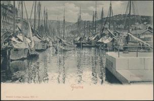 Fiume port with sailing boats (gluemark)