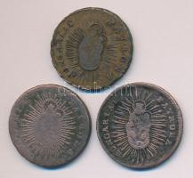 1760. Rézdénár + 1763. Rézdénár + 1766. Rézdénár "Mária Terézia" T:3,3-