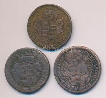 1760. Rézdénár + 1763. Rézdénár + 1766. Rézdénár "Mária Terézia" T:3,3-