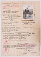 1941 Képes utazási igazolvány, felszabadult területekre való utazást engedélyezi