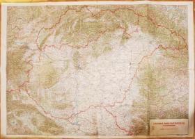 1939 Csonka Magyarország térkép 68×96 cm, apró szakadásokkal