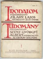 1945 Irodalom Tudomány, első szám, magyar-szovjet művelődési társaság folyóirata