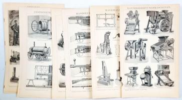 cca 1900 Gépek. Brockhaus Konversations-Lexikon 14. Auflage Bd. XVII: 7db nyomat a mellékletből /
Ma...