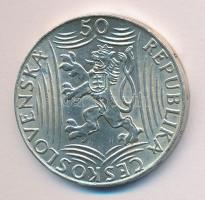 Csehszlovákia 1949. 50K Ag "Sztálin" T:2 Czechoslovakia 1949. 50 Korun Ag "Stalin" C:XF