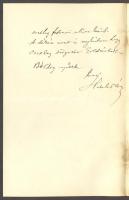 1901 Hatala Péter orientalista saját kézzel írt levele 2 beírt oldalon