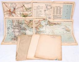 Cca 1939 kilenc darab Németország főleg hajózási és város térképek