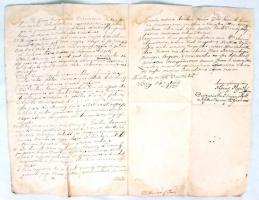1785 Hegedűs Jánosnak a Győri Kerület vízügyi igazgatójának, Sopron vármegye földmérőjének levele is...