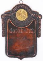 1937 Fali fém emlék plakett, 16×12 cm
