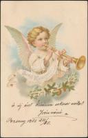 Christmas, angel, litho