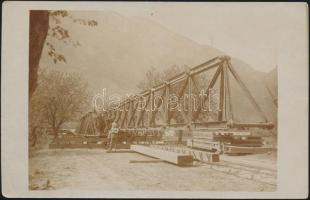 K.u.K. military, Danube bridge in Romania 1916 photo