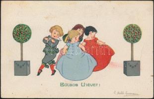 New Year, dancing children s: Hedwig Mechle-Grosmann (Rb)