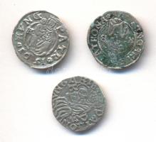 1400-1500-as évek 3db különféle Dénár, mind klf uralkodótól T:2,2-
