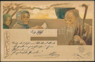 1899 Iris, Japanese folklore, litho (EK)