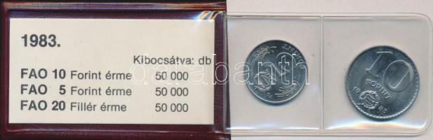 1983. "FAO" sor 20f, 5Ft, 10Ft eredeti plasztikcsomagolásban, tanúsítvánnyal T:BU