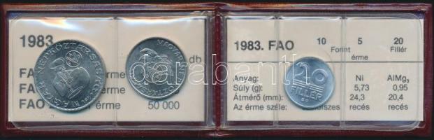 1983. "FAO" sor 20f, 5Ft, 10Ft eredeti plasztikcsomagolásban, tanúsítvánnyal T:BU