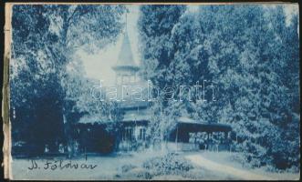 Balatonföldvár és Balatonfüred - házilag készített könyvecske 28 vegyes, régi képeslappal (egymáshoz ragasztva)