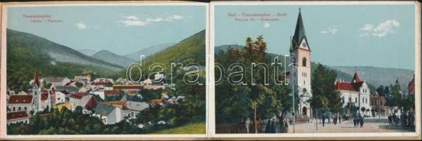 Trencsénteplic - régi képeslap leporello 10 lappal