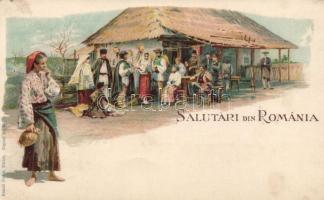 Romanian folklore litho